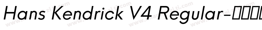 Hans Kendrick V4 Regular字体转换